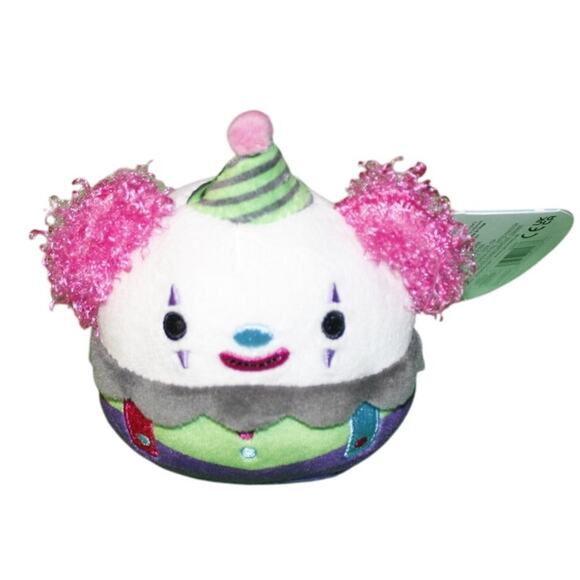Squishmallows Bag Clip Blacklight Squad- UMBERTO the Clown - NWT - Picture 1 of 5